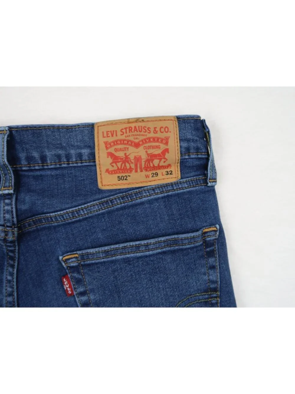✨3/$30 Levis 502 Mens 29 x 32 Stretch Denim Slim Taper Fit Jeans Blue
